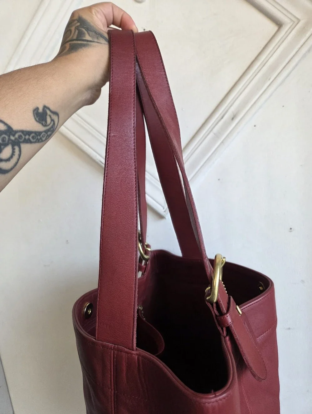 Vintage Coach Red Soho Tote XL Duffle 4082🔥❤️